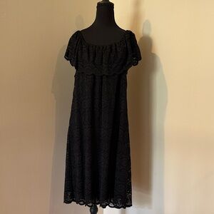 Ronni Nicole Black Lace Midi Dress